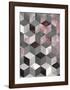 Cubes Rose-Design Fabrikken-Framed Art Print