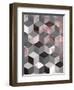 Cubes Rose-Design Fabrikken-Framed Art Print