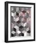 Cubes Rose-Design Fabrikken-Framed Art Print