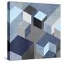 Cubic in Blue I-Todd Simmions-Stretched Canvas