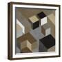 Cubic in Neutral I-Todd Simmions-Framed Art Print