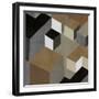 Cubic in Neutral II-Todd Simmions-Framed Art Print