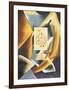 Cubist Abstract with Portrait-Sandro Chia-Framed Collectable Print