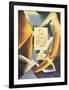 Cubist Abstract with Portrait-Sandro Chia-Framed Collectable Print