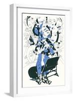 Cubist Artist at Work-null-Framed Art Print