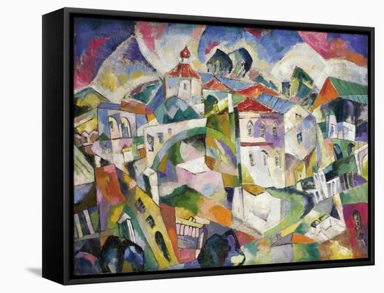 Cubist Cityscape, 1910S-Aristarkh Vasilyevich Lentulov-Framed Stretched Canvas