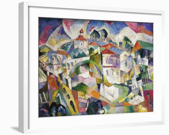 Cubist Cityscape, 1910S-Aristarkh Vasilyevich Lentulov-Framed Giclee Print