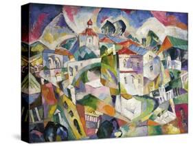 Cubist Cityscape, 1910S-Aristarkh Vasilyevich Lentulov-Stretched Canvas