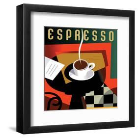 Cubist Espresso I-Eli Adams-Framed Art Print