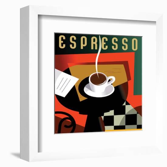 Cubist Espresso I-Eli Adams-Framed Art Print