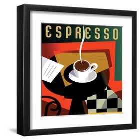 Cubist Espresso I-Eli Adams-Framed Art Print