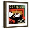 Cubist Espresso I-Eli Adams-Framed Art Print