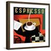 Cubist Espresso I-Eli Adams-Framed Art Print