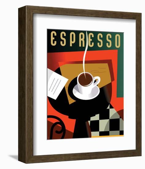 Cubist Espresso II-Eli Adams-Framed Art Print