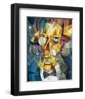 Cubist Face-null-Framed Art Print