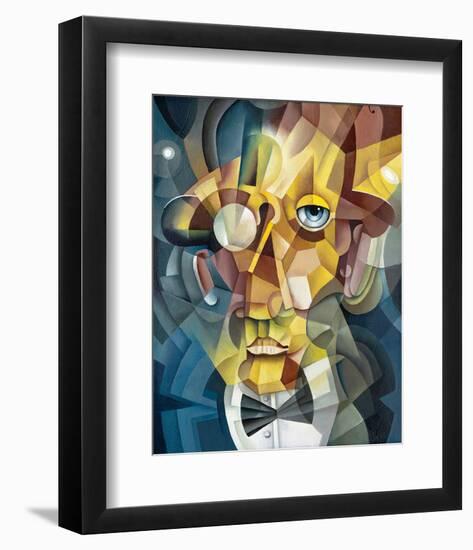 Cubist Face-null-Framed Art Print
