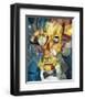 Cubist Face-null-Framed Art Print