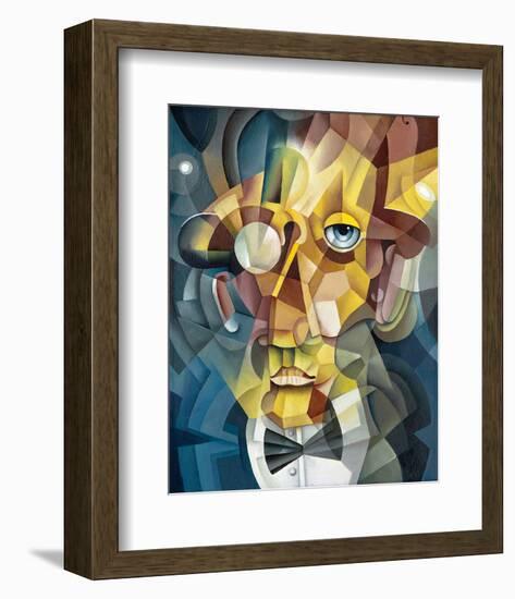 Cubist Face-null-Framed Art Print