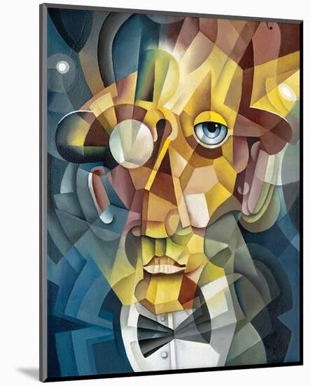 Cubist Face-null-Mounted Art Print