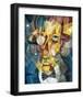 Cubist Face-null-Framed Art Print