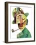 Cubist Face-Eugene Ivanov-Framed Art Print