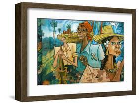 Cubist Fruits of Latin Labor-Charles Glover-Framed Giclee Print