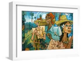 Cubist Fruits of Latin Labor-Charles Glover-Framed Giclee Print