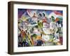 Cubist Landscape, circa 1910 (Oil on Canvas)-Aristarkh Vasilievic Lentulov-Framed Giclee Print