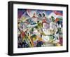 Cubist Landscape, circa 1910 (Oil on Canvas)-Aristarkh Vasilievic Lentulov-Framed Giclee Print