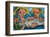 Cubist Latin Fish-Charles Glover-Framed Giclee Print