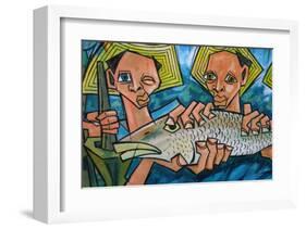 Cubist Latin Fish-Charles Glover-Framed Giclee Print