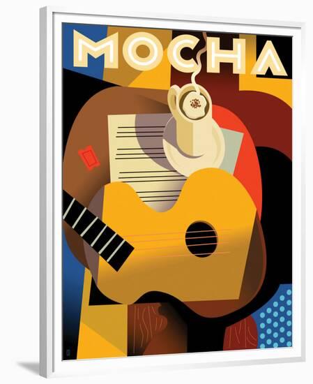 Cubist Mocha II-Eli Adams-Framed Premium Giclee Print