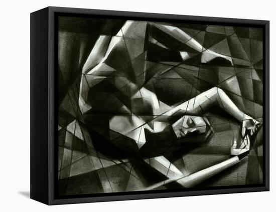 Cubist Nude - 17-10-15-Corne Akkers-Framed Stretched Canvas