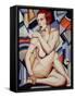 Cubist Nude Orange and Purple-Catherine Abel-Framed Stretched Canvas