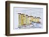 Cubist waterfront abstract, Saint-Tropez, French Riviera, France-Richard Lawrence-Framed Photographic Print