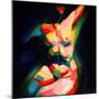 Cubistic Sitting Nude (2014)-Corne Akkers-Mounted Giclee Print