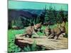 Cubs at Play-Stan Galli-Mounted Giclee Print