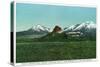 Cuchara, Colorado, View of the Spanish Peaks from the Highway-Lantern Press-Stretched Canvas