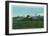 Cuchara, Colorado, View of the Spanish Peaks from the Highway-Lantern Press-Framed Art Print