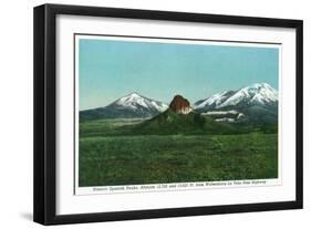 Cuchara, Colorado, View of the Spanish Peaks from the Highway-Lantern Press-Framed Art Print