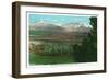 Cuchara, Colorado, View of the Spanish Peaks-Lantern Press-Framed Art Print