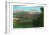 Cuchara, Colorado, View of the Spanish Peaks-Lantern Press-Framed Art Print