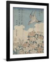 Cuckoo and Azalea-Katsushika Hokusai-Framed Giclee Print