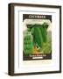 Cucumber Seed Packet-null-Framed Art Print