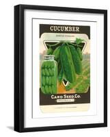 Cucumber Seed Packet-null-Framed Art Print