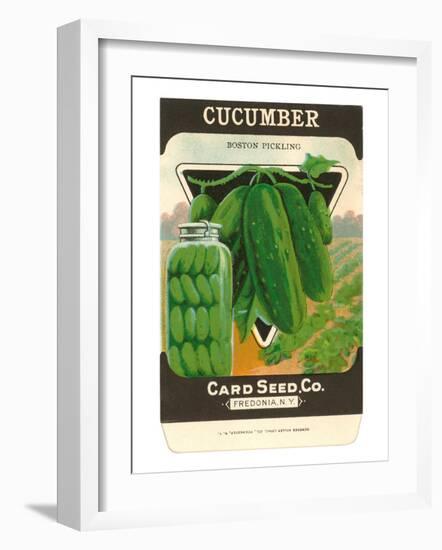 Cucumber Seed Packet-null-Framed Art Print