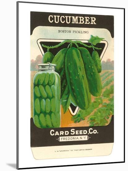 Cucumber Seed Packet-null-Mounted Art Print