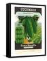 Cucumber Seed Packet-null-Framed Stretched Canvas