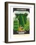 Cucumber Seed Packet-null-Framed Art Print