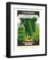 Cucumber Seed Packet-null-Framed Art Print